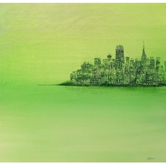 Irtiza Kazmi, 20 x 20 inches, Acrylics on Canvas, Landscape Painting, AC-IRTK-052
